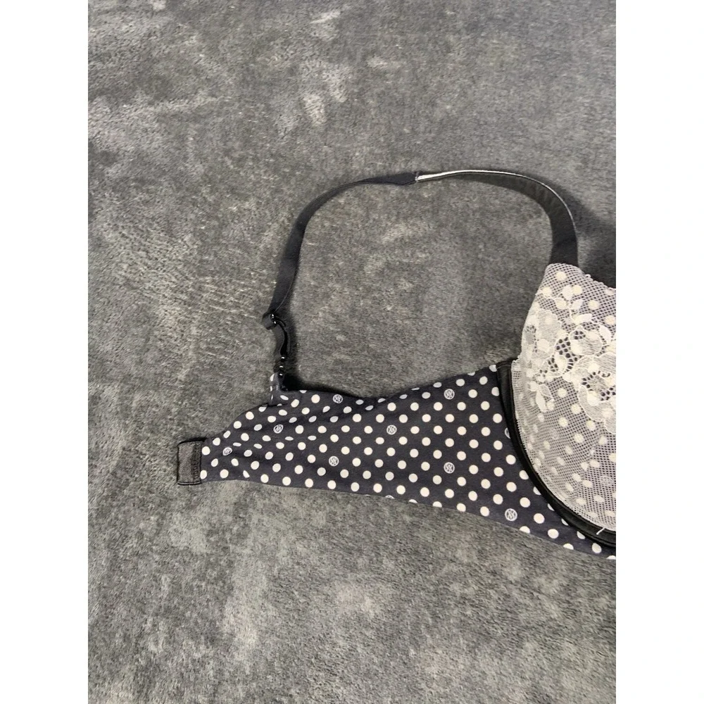 Body by Victoria's Secret Perfect Shape‎ Bra Black White Polka Dot Lace 36B